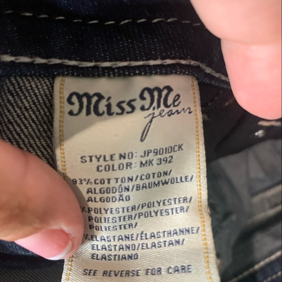 Miss Me Jeans Signature Cuffed Skinny Embellished Pockets Women’s 26 (1/2) - Picture 4 of 5